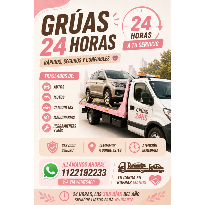 Auxilio las 24 horas, grÚas para todo tipo de vehiculos - 12