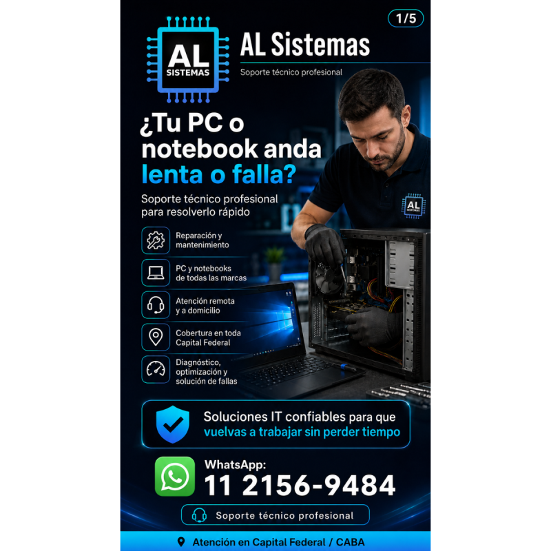 Servicio Técnico Informático para PC y Notebooks en Capital Federal