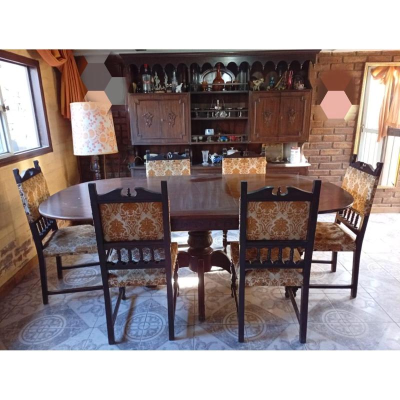 Juego de comedor de Cedro Macizo