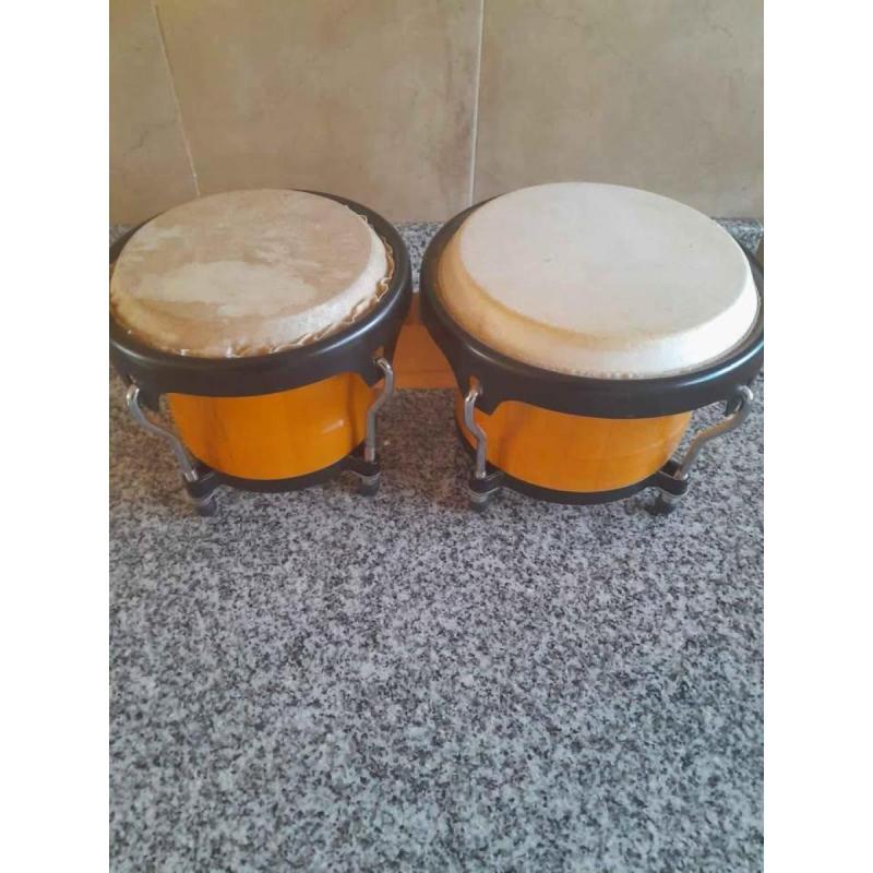 Bongo parquer custom madera natural 6.5 7.5 aro negro - 2