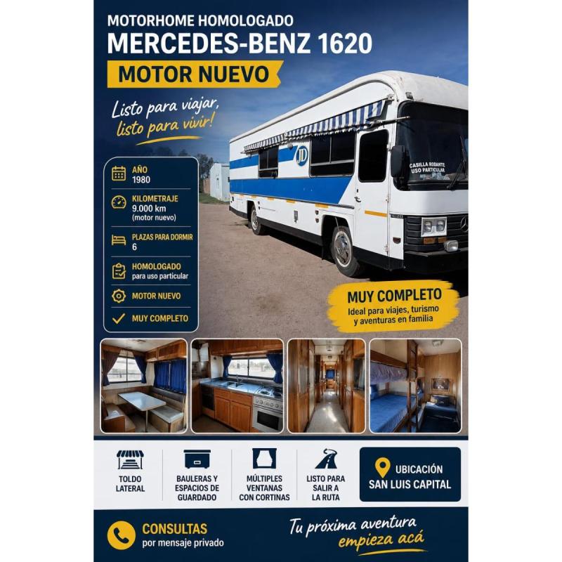Motorhome homologado listo para disfrutar