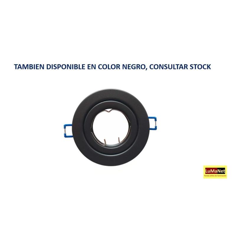 Spot De Embutir De Chapa Blanco o Negro Para Lampara Dicroica GU10 - 6