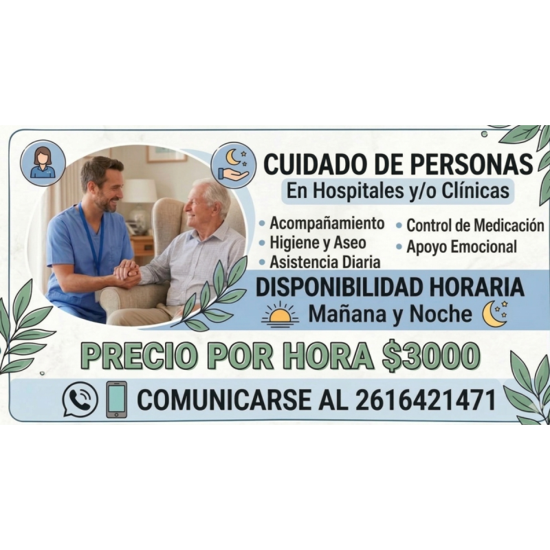Hago cuidado de personas en hospitales.