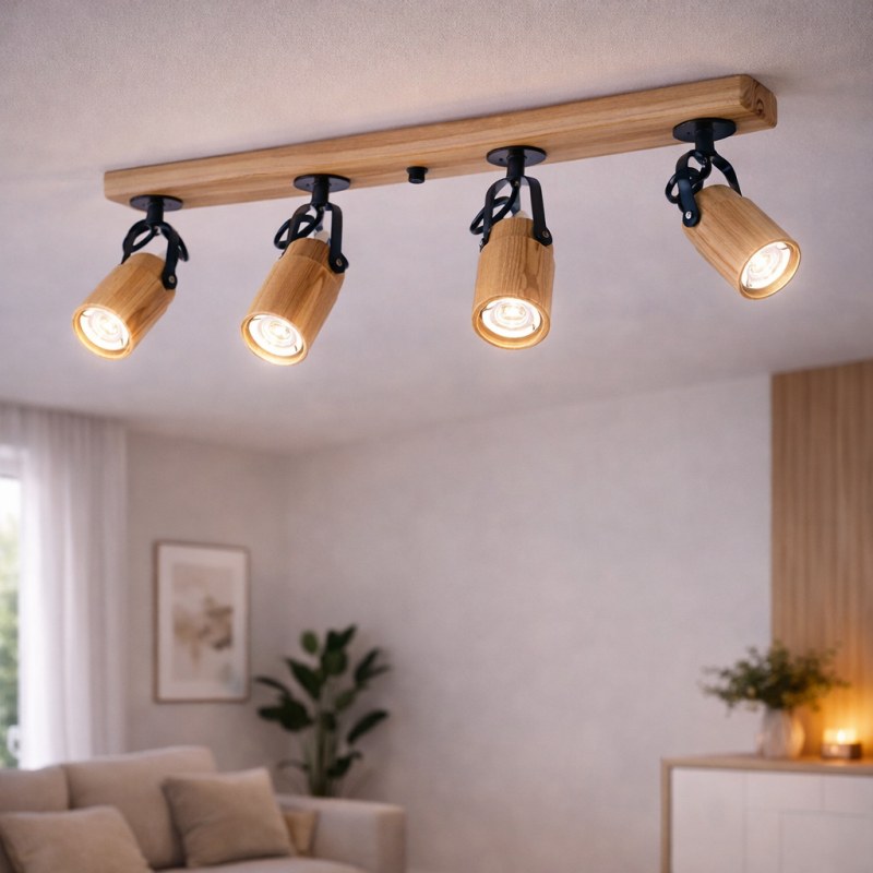 Aplique de techo de 4 luces GU10