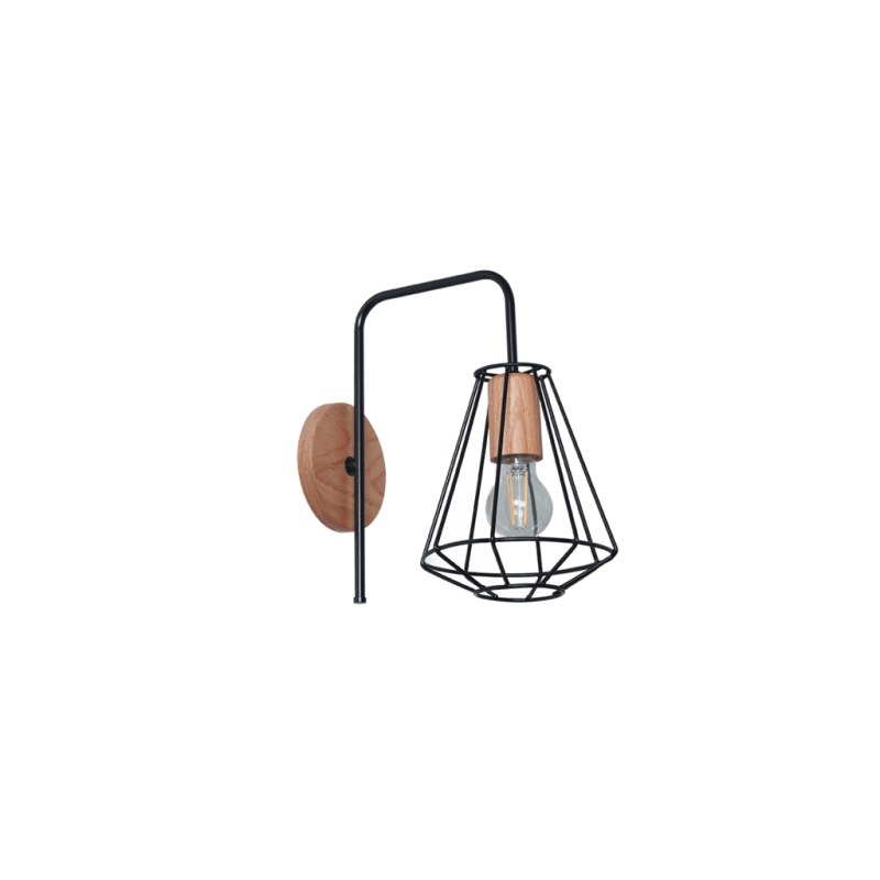 Aplique mini Rombo en madera paraíso metal