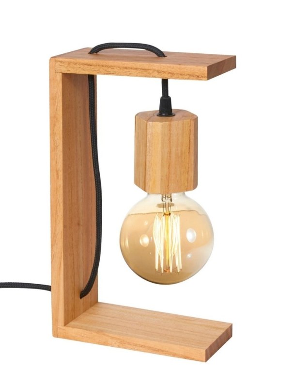 Lámpara de mesa velador escritorio en Forma de C con cable negro