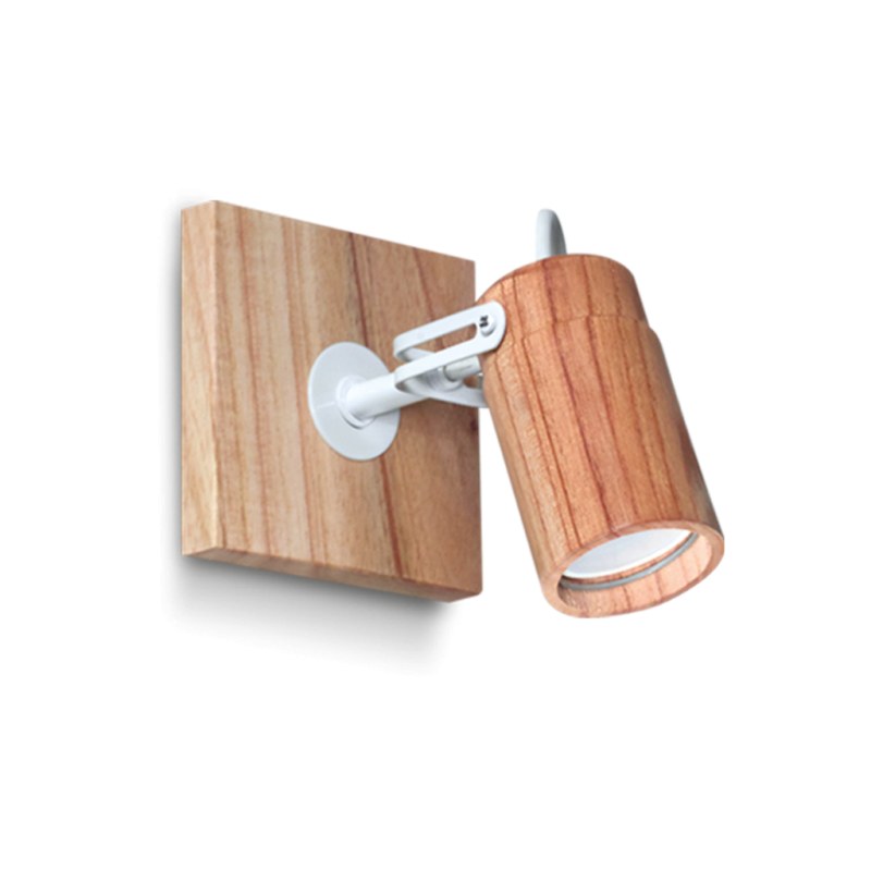 Aplique de 1 luz en madera paraíso mate en blanco o negro