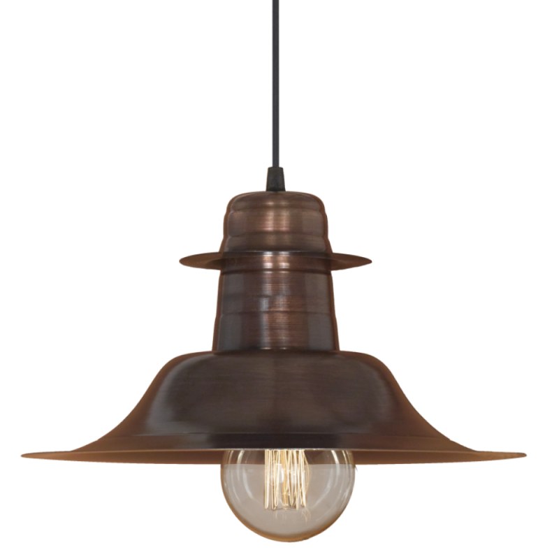 Lámpara de techo Colgante de chapa dia. 35 cm. "SOMBRERO"
