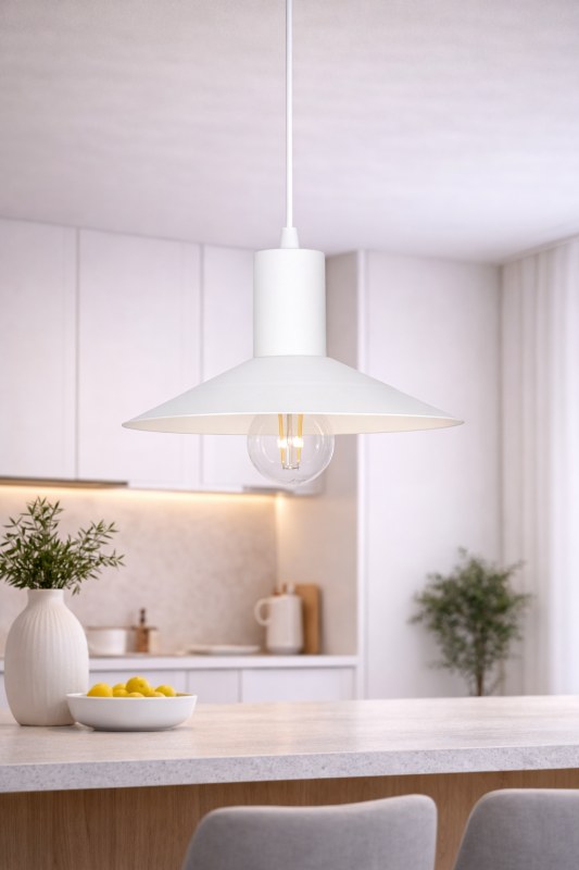 Lámpara Colgante Rennes Ø25 cm de Chapa | Diseño Moderno E27 Blanco o Negro - 2