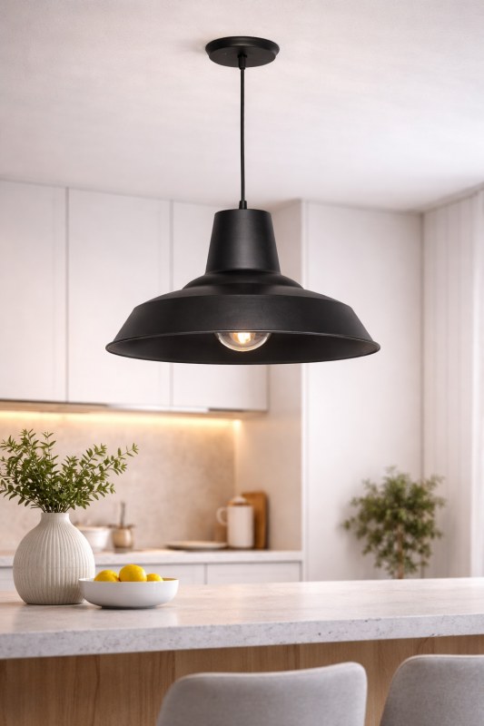 Lámpara Colgante Badajoz 1 Luz E27 Ø43 cm | Diseño Industrial para Cocina, Comedor o Living
