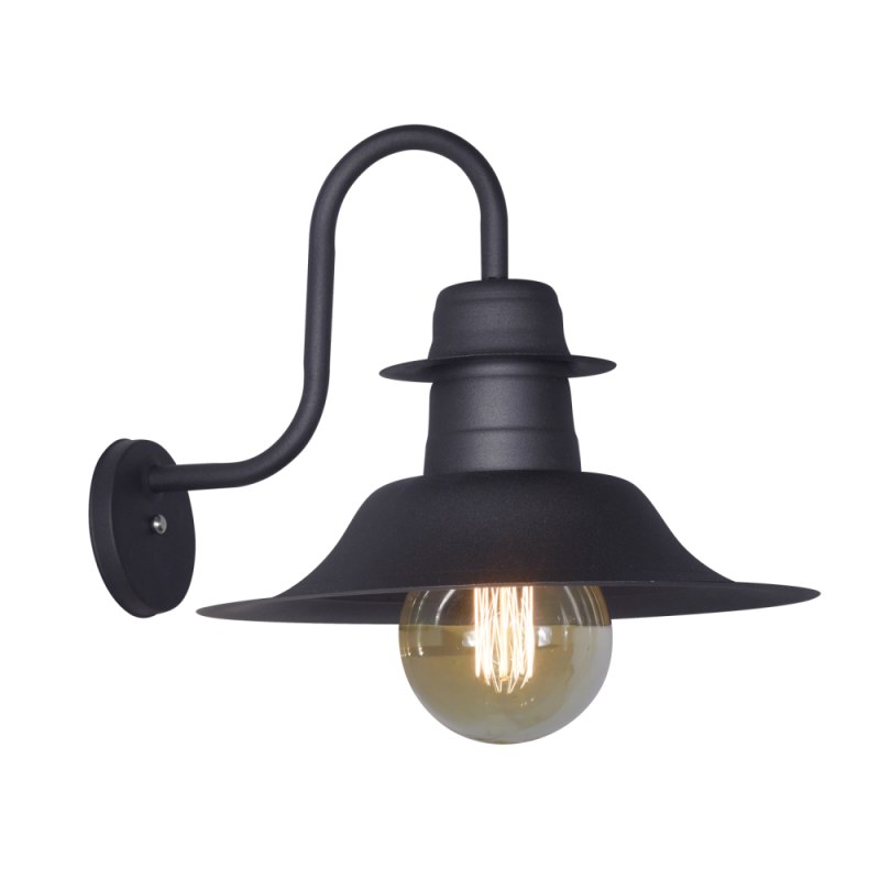 Aplique de Pared "SOMBRERO" de 1 luz (Ancho:350x H:290mm) Negro