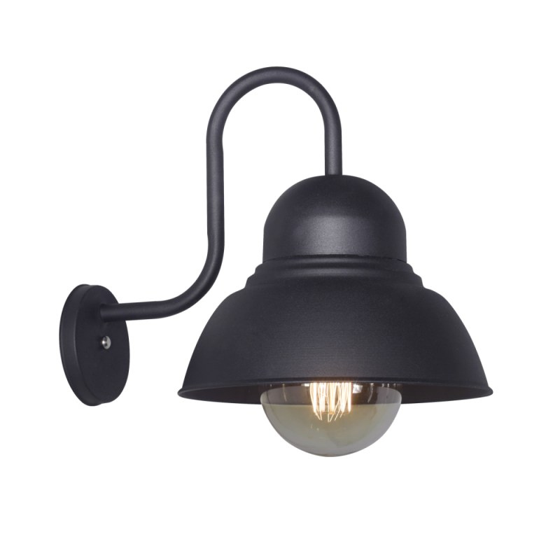 Aplique de Pared "GALPONERO" de 1 luz (Ancho:270x H:300mm.) Negro