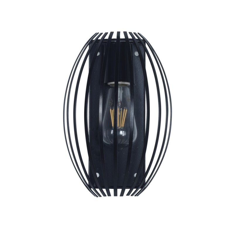 Aplique de 1 luz "BARRIL" ( Ancho 200 H: 285 mm.) ferrolux Negro
