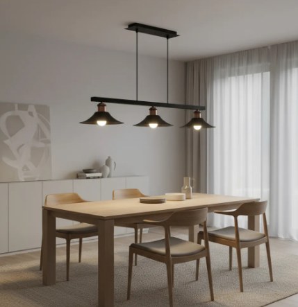 Lámpara de Techo Colgante "PADUA" de 3 Luces E27 - Ferrolux