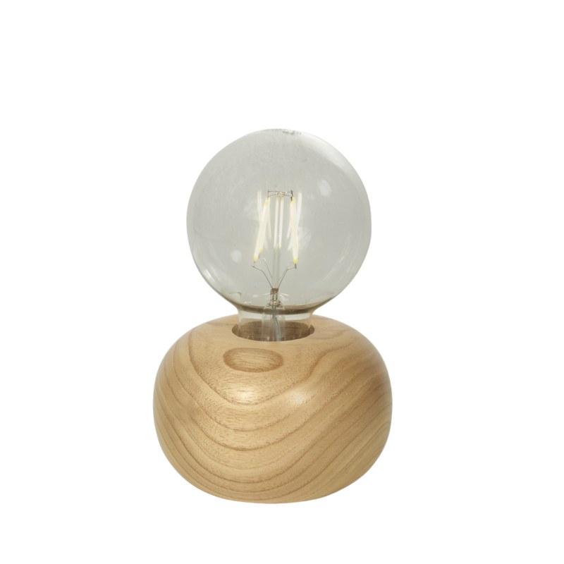 Velador V1 de Madera Paraíso con Portalámparas E27 - Diseño Minimalista y Natural