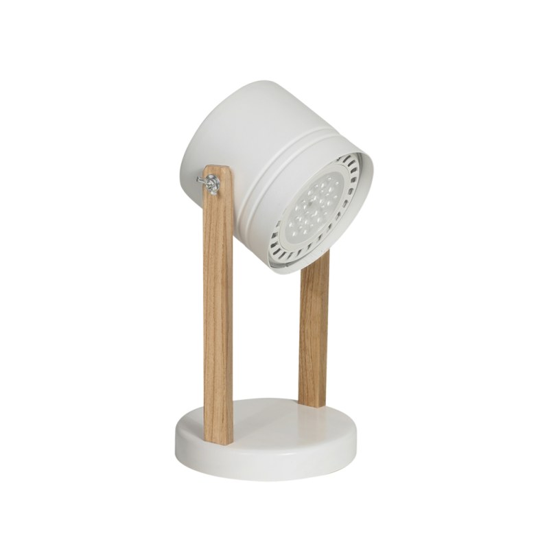 Lámpara de Escritorio GOLFO - 1 Luz con Base Blanca o Negra | E27 / AR111 | Diseño Industrial con De