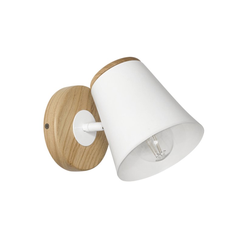 Aplique de Pared KONA 1L - 1 Luz | Blanco o Negro | Lámpara E27