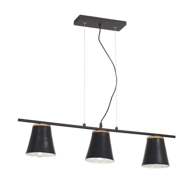 Colgante KONA 3L - 3 Luces | Blanco o Negro | Lámpara E27