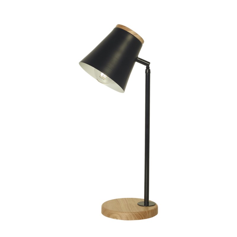 Velador con Cabezal Movible - Lámpara de Escritorio E27 en Blanco o Negro | Diseño Escandinavo - 2