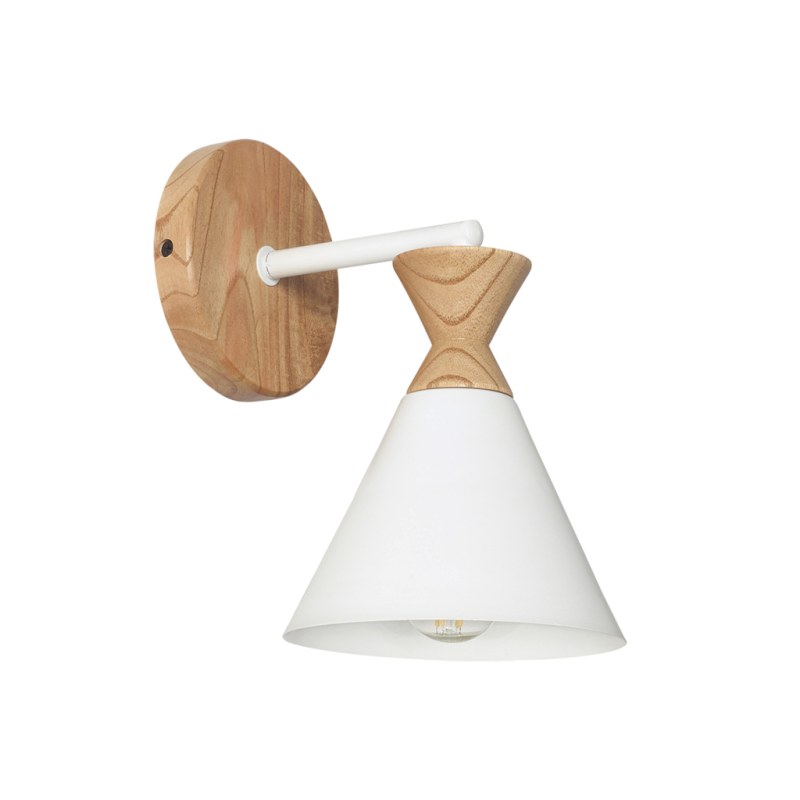 Aplique de Pared ROME 1L - 1 Luz | Blanco o Negro | Lámpara E27