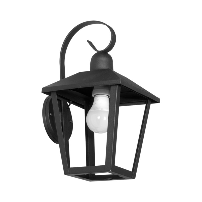 Farol Colonial de Pared Trapecio F-139N/T Ferrolux Negro Texturado - 2