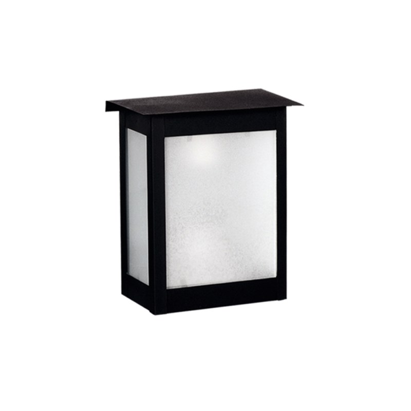 Farol de Pared con Vidrio Arenado F-147N/T Ferrolux Negro Texturado - 2