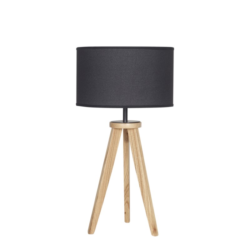 Lámpara de Mesa Trento Negra | Diseño elegante, base metálica y portalámparas E27