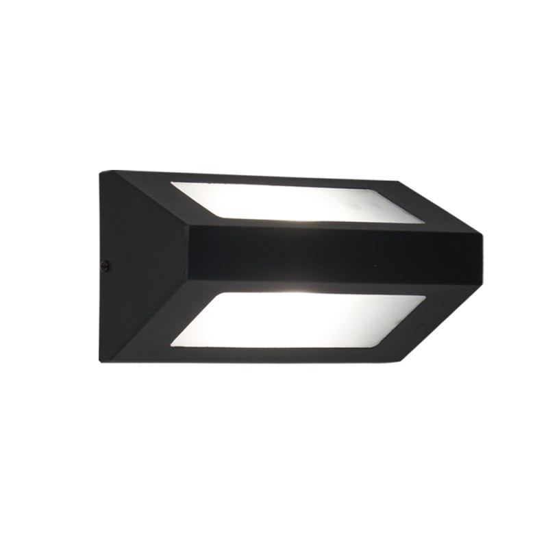 Aplique de pared exterior Mónaco bidireccional E27 - Negro texturado