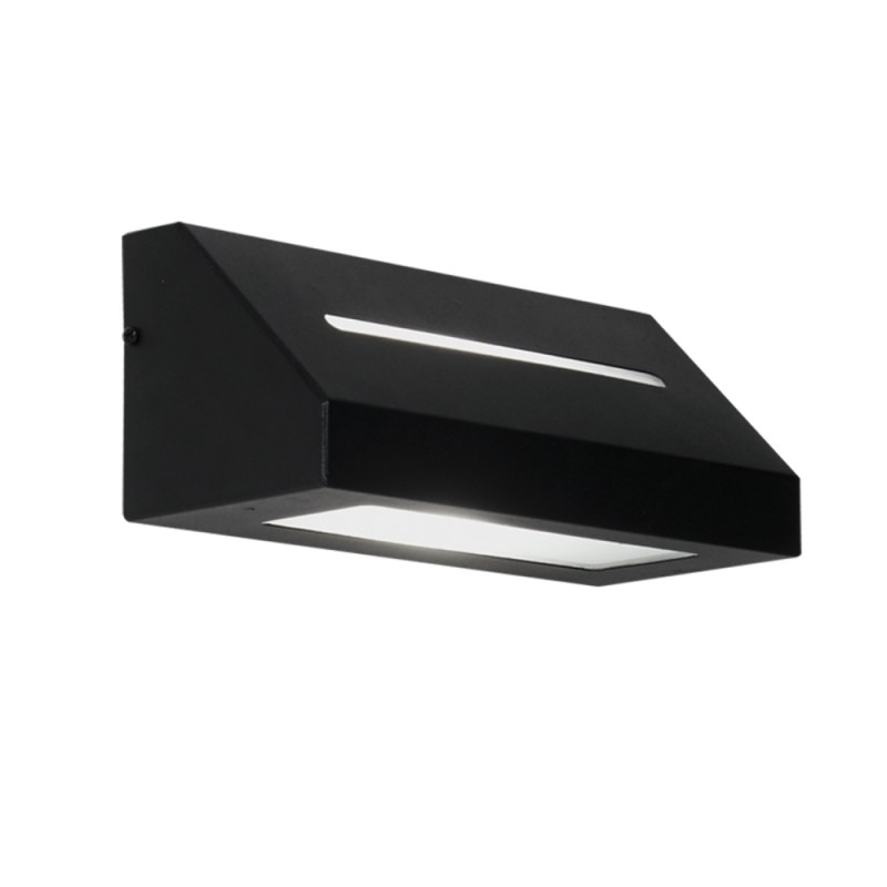 Aplique de pared exterior Mónaco unidireccional E27 - Negro texturado