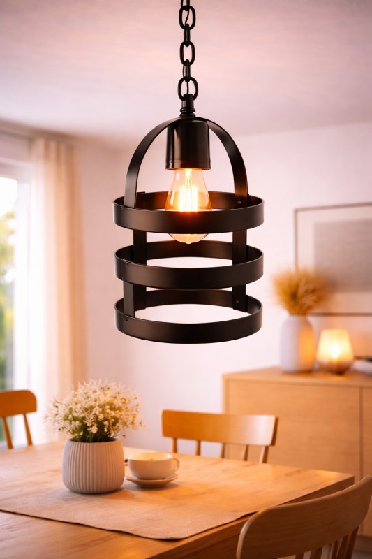 Lámpara Colgante Felipe 25 cm | Diseño Industrial en Varios Colores con Cadena - UBID