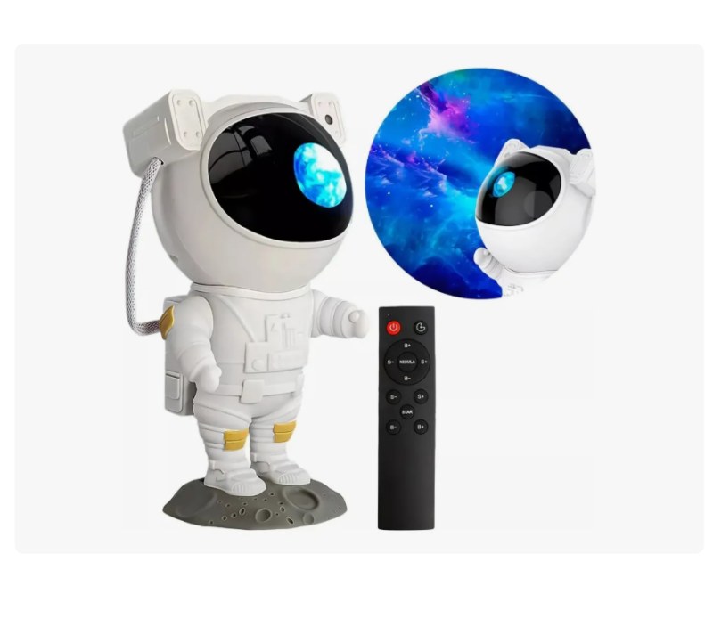 Lámpara Velador Astronauta Proyector De Galaxia Usb