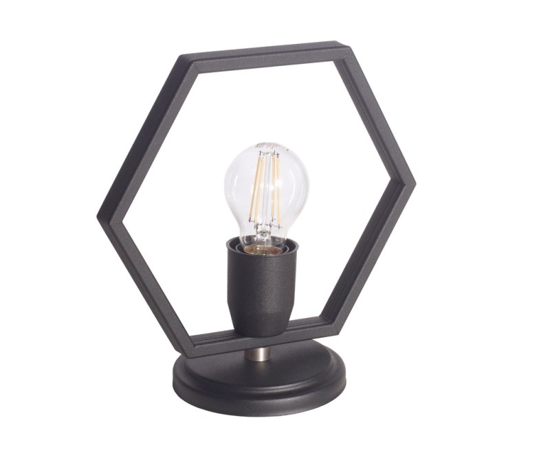 Velador Tarento Negro E27 | Lámpara de Mesa Moderna Diseño Geométrico - 2
