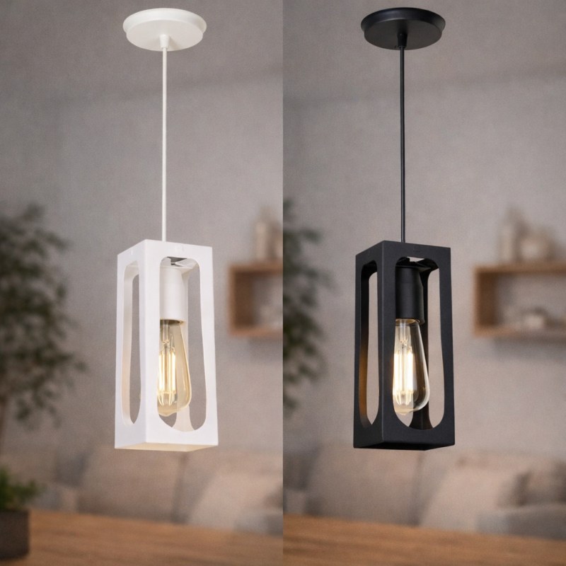 Lámpara Colgante Fano E27 Blanca o Negra | Colgante Moderno Minimalista