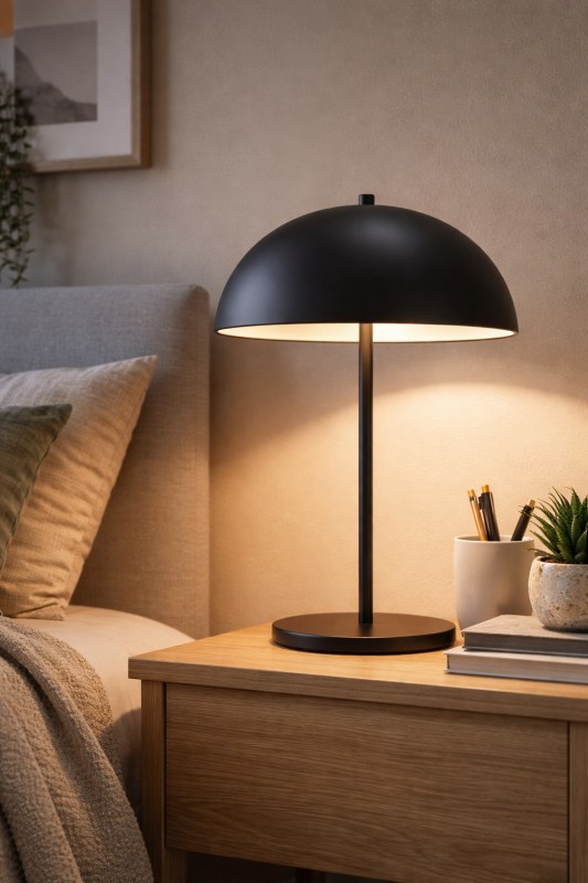 Lámpara de mesa Barletta 2 Luces E27 Negra | Lámparade mesa Moderna