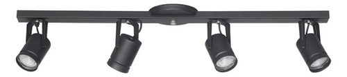 Spot Aplique Barral Slim Para 4 Luces Dicro Gu10 Direccionables Color Negro Ferrolux S-4900n/t