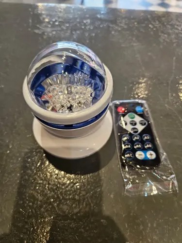 Velador Esfera Luminosa Cristal Usb Estrellas Blanco Cristal - 10