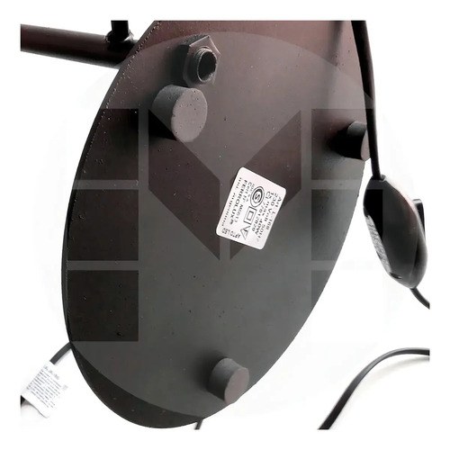 Lampara Velador Escritorio Metal Imola E27 Ferrolux Pack X 2 Estructura Negro - 8