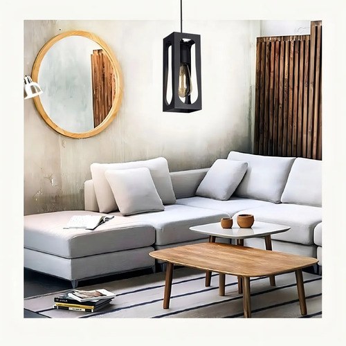 Lampara Colgante Ferrolux Fano 1 Luz Texturado E27 Color Negro - 3