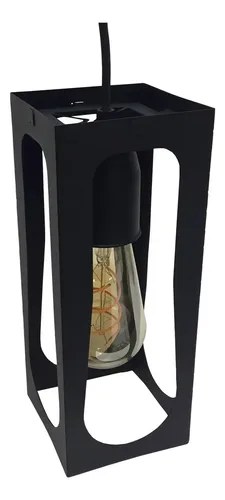 Lampara Colgante Ferrolux Fano 1 Luz Texturado E27 Color Negro - 4