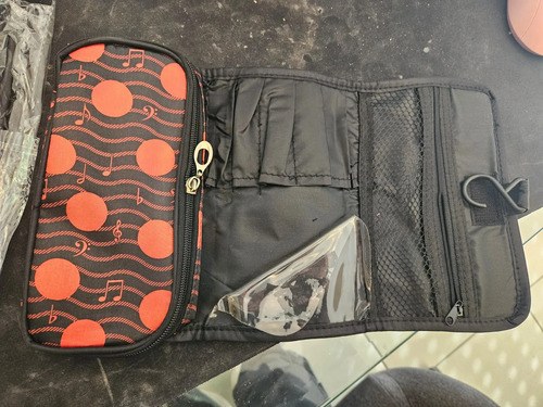 Pack X10 Neceser Bolso Porta Cosmeticos Maquillaje Colores Rojo Floreado - 7