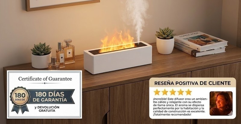 HUMIDIFICADOR EFECTO DE FUEGO - AROMA TERAPIA - 3