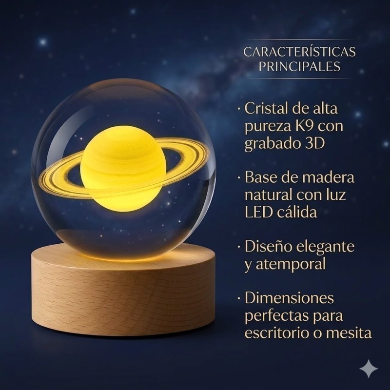 LUZ ESFERA SATURNO LUZ CALIDA - 3