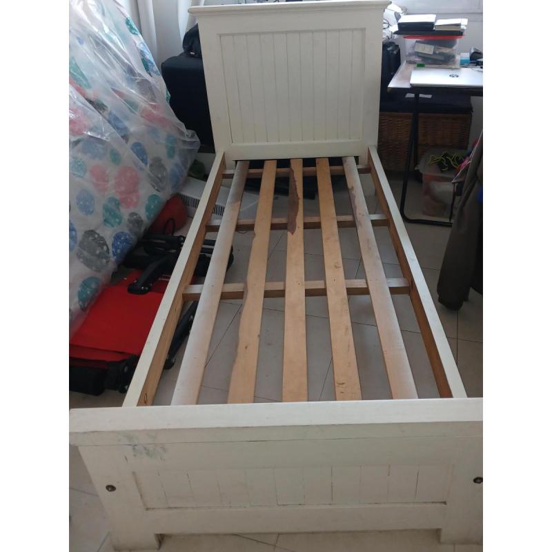 Cama 90 cm ancho madera maciza