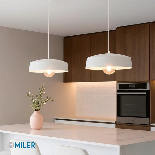 Lampara Colgante De Techo 30cm Metal 1 Luz Moderna Apto Led Estructura Negro - 6