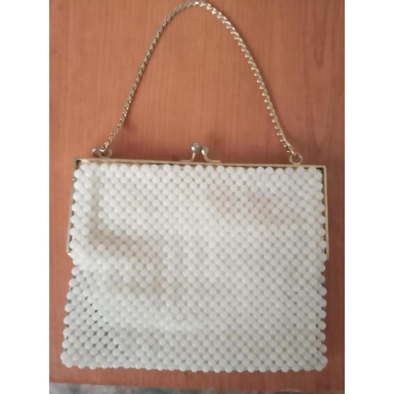 Carterita para fiesta blanca y dorada - 3