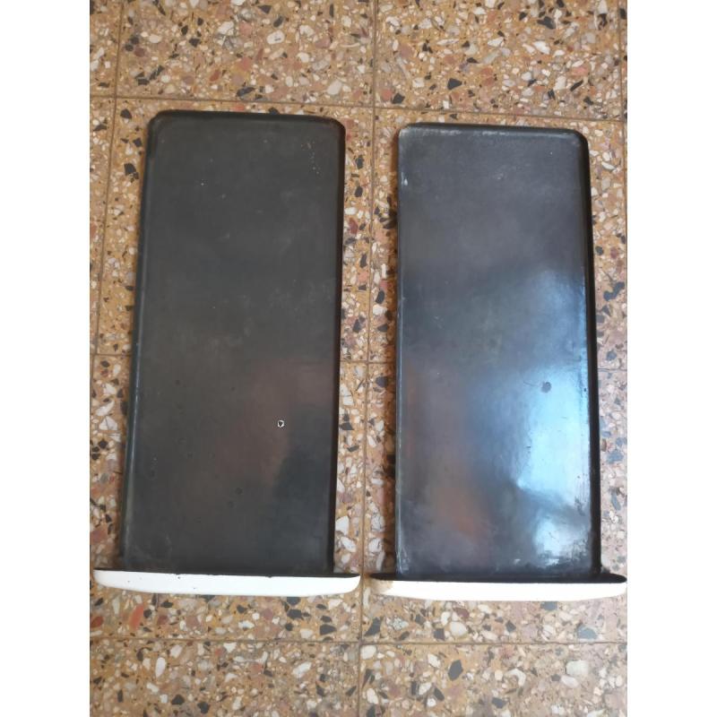Dos bandejas antiderrame y una chapa para horno de antigua cocina Flamex - 2