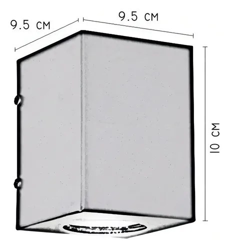 Aplique Pared Monaco Gu10 Unidireccional Ferrolux Negro Negro - 2