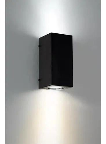 Aplique Pared Bidireccional Apto Exterior Gu10 Negro Negro
