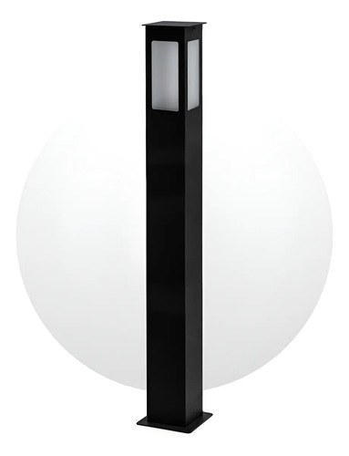 Farol Exterior Pared Ferrolux Negro 100cm Hierro Vidrio Satinado Led