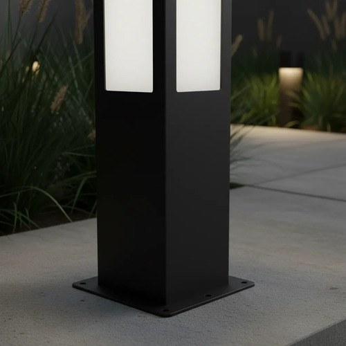 Farol De Hierro Negro 40cm Para Exterior Led Rosca E27 Pared - 5